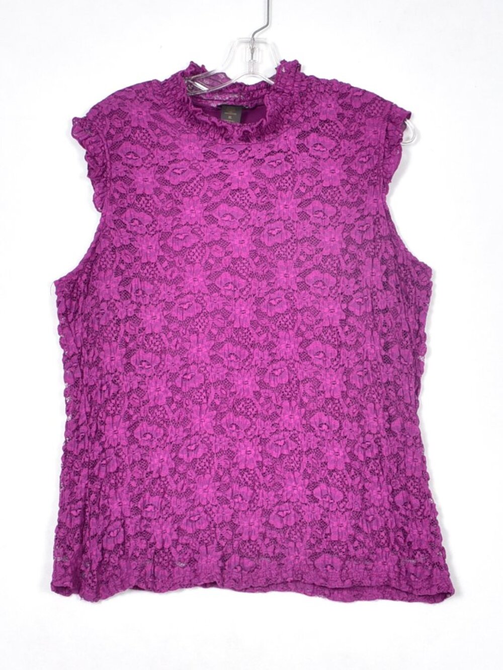 Nue Options Purple Women's Lace Sleeveless Blouse Size XL